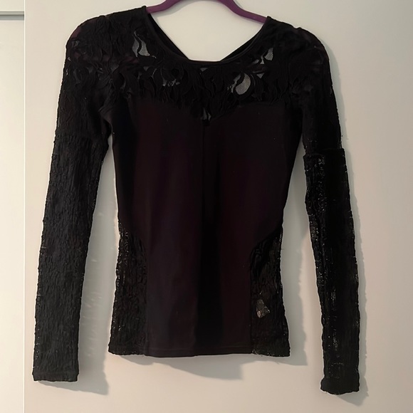 Free People Lace Cross-Back Top - Picture 2 of 10